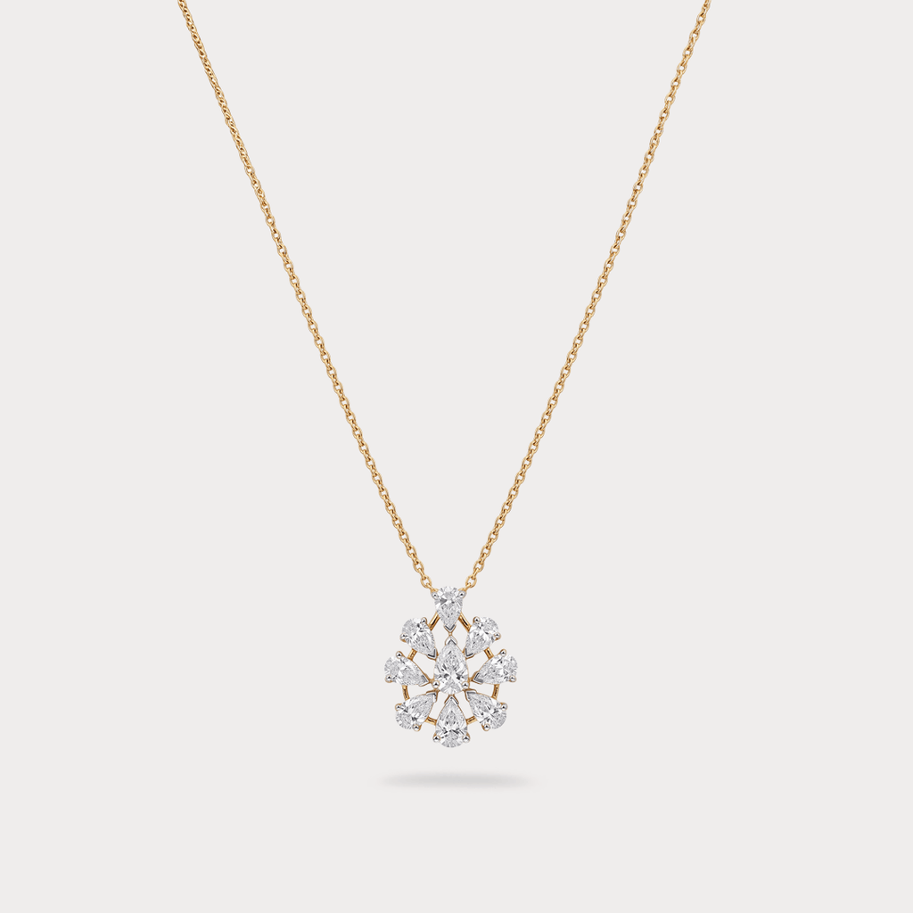 Sunglow Mini-Solitaire Diamond Pendant Chain
