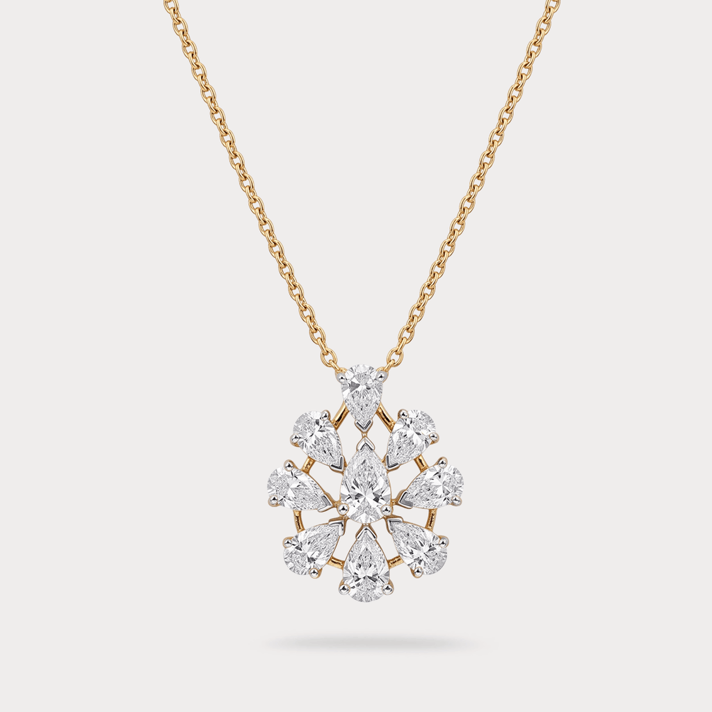 Sunglow Mini-Solitaire Diamond Pendant Chain