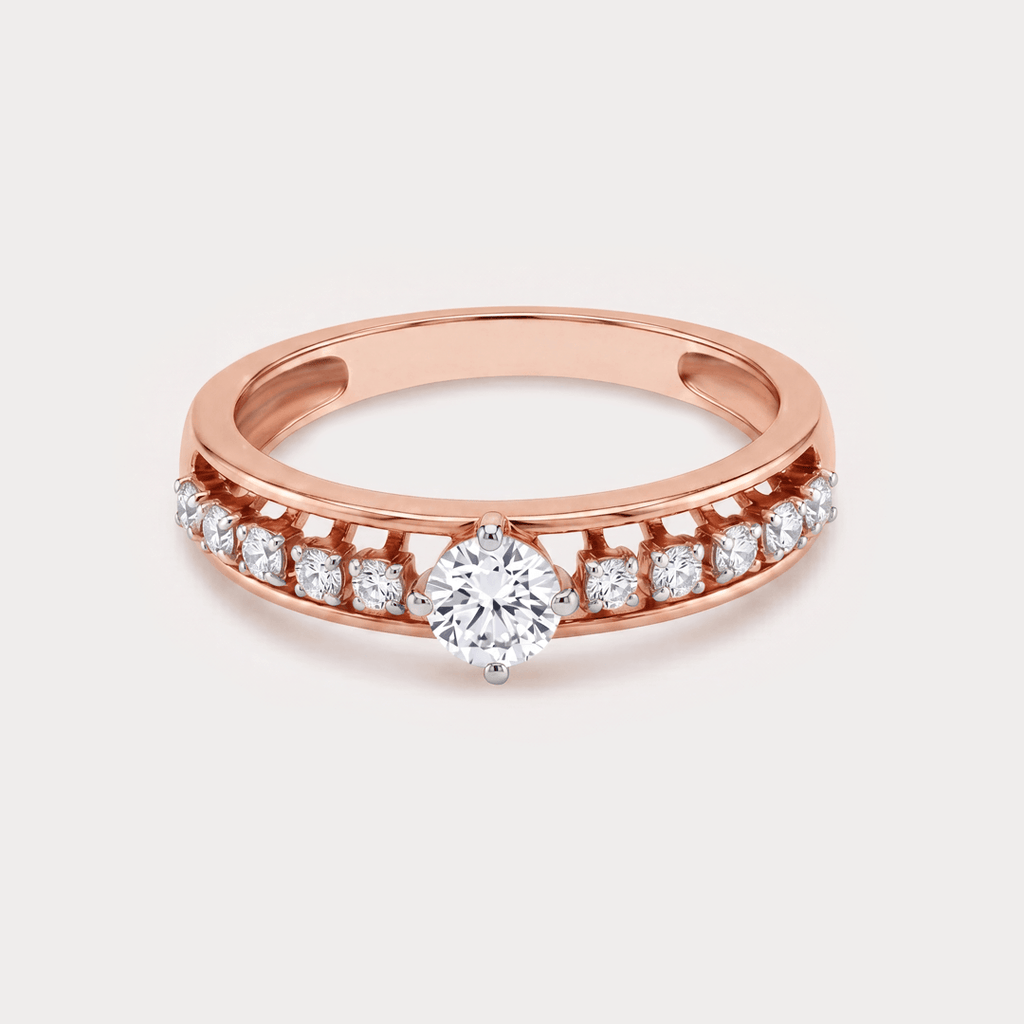 Luisant Mini-Solitaire Diamond Ring