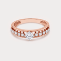 Luisant Mini-Solitaire Diamond Ring