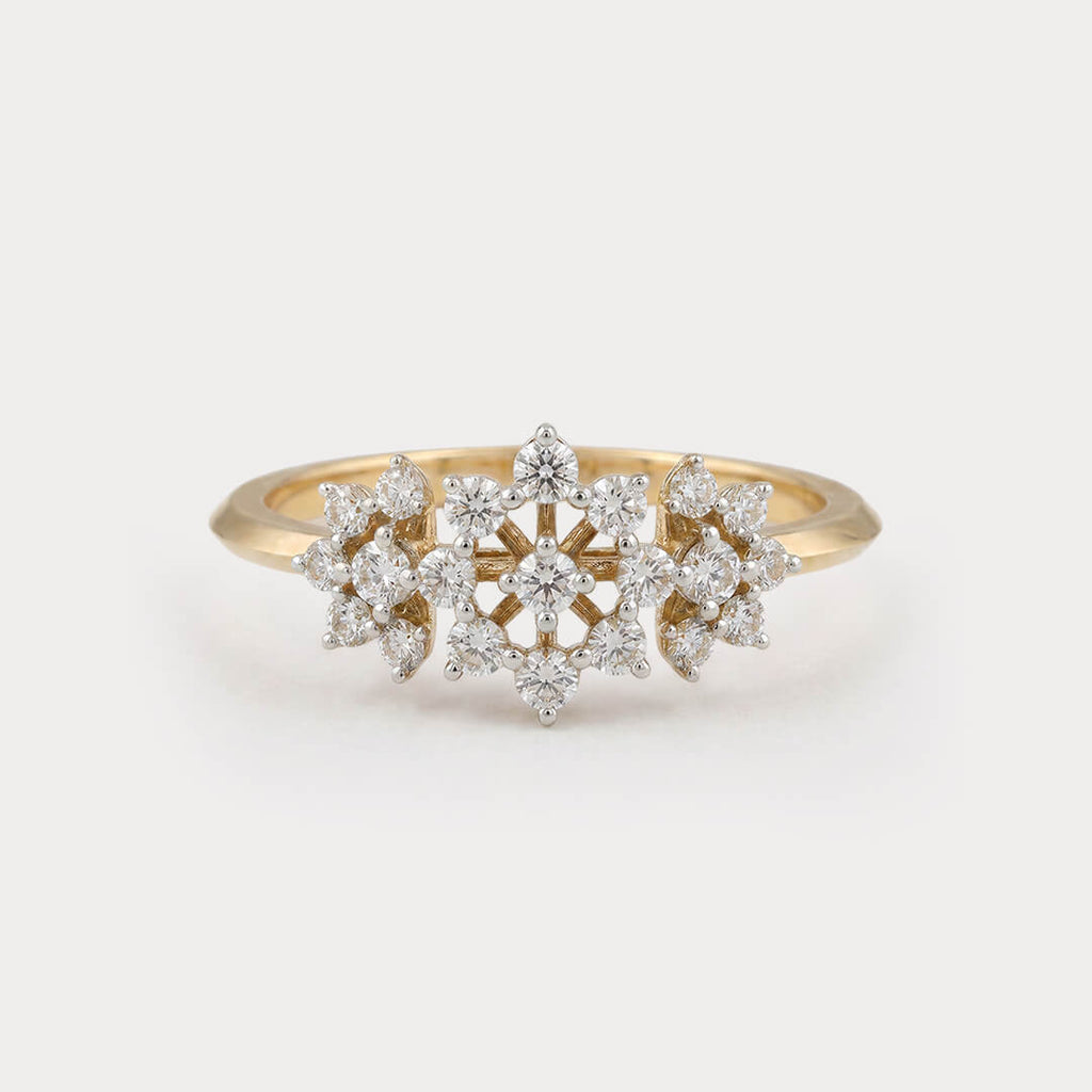 Primrose Floral Nakshatra Diamond Ring