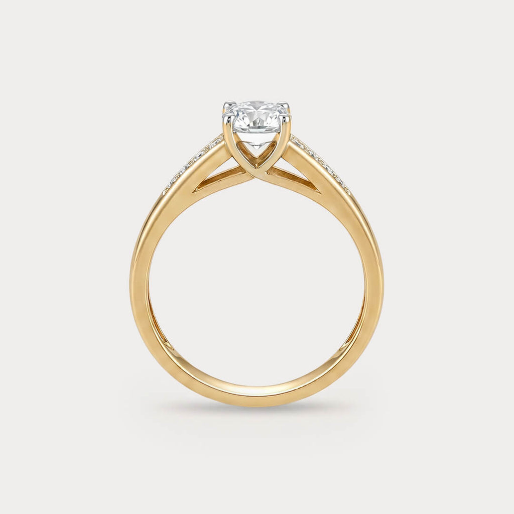 Glowspun Mini-Solitaire Diamond Ring
