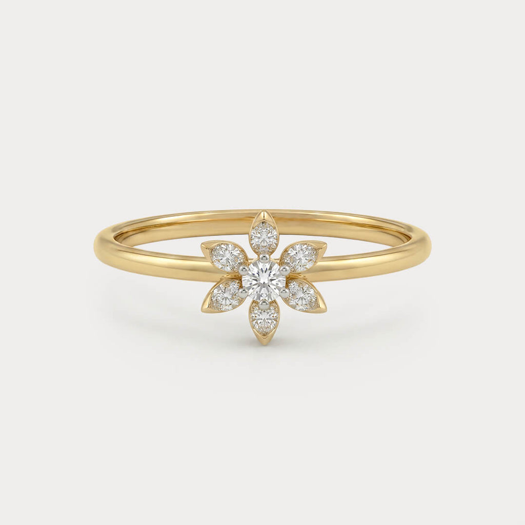 Birchlight Floral Nakshatra Diamond Ring