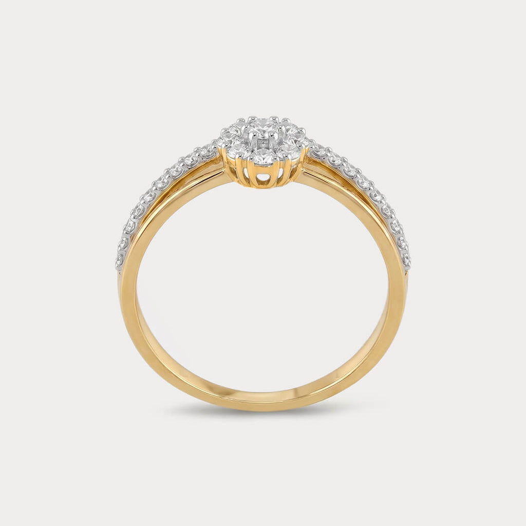 Thistledown Floral Nakshatra Diamond Ring