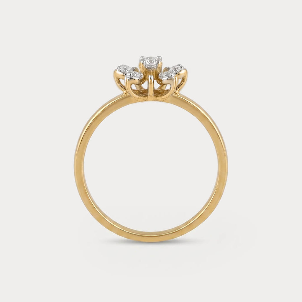 Larkspur Floral Nakshatra Diamond Ring