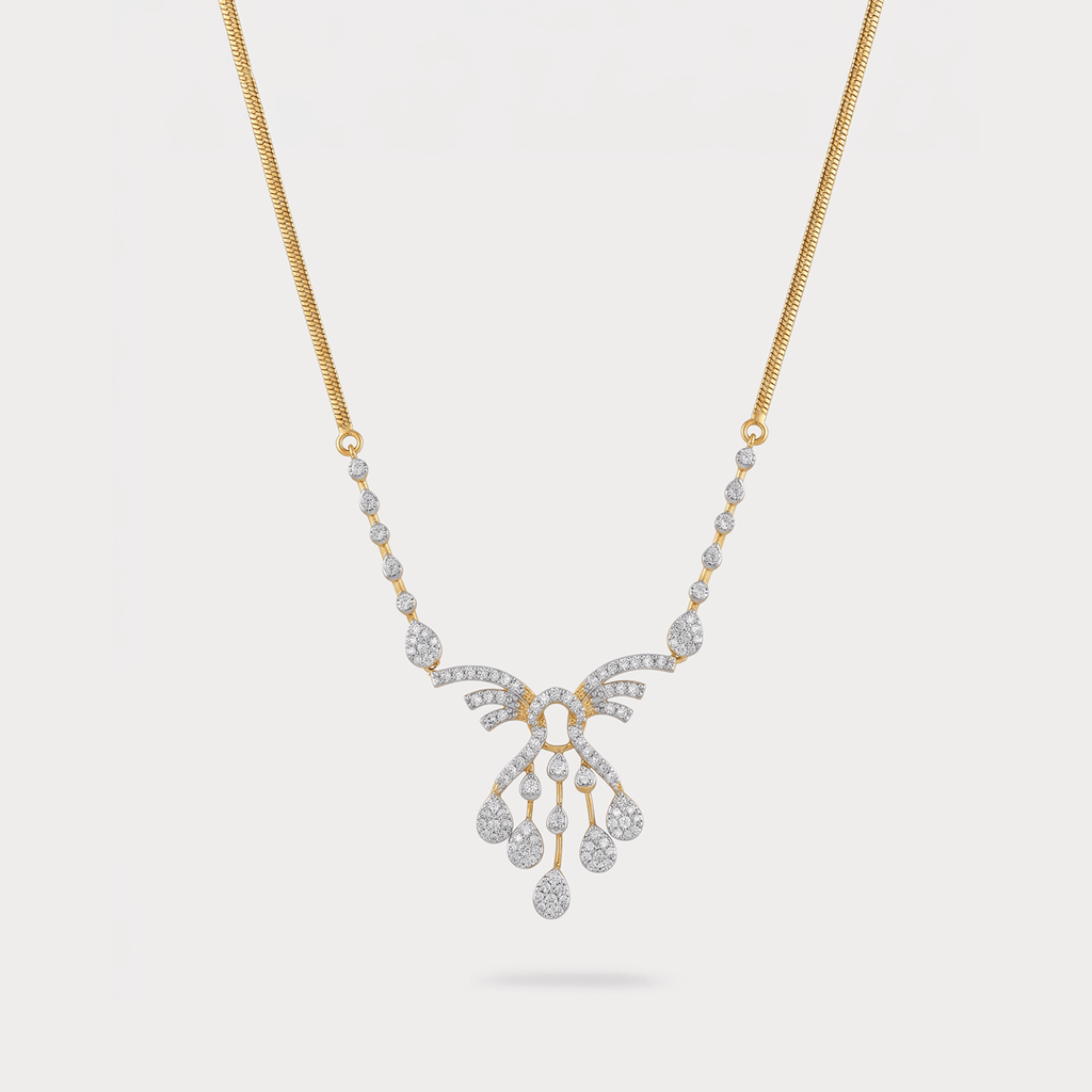 Sunburst Grace Pendant Diamond Necklace