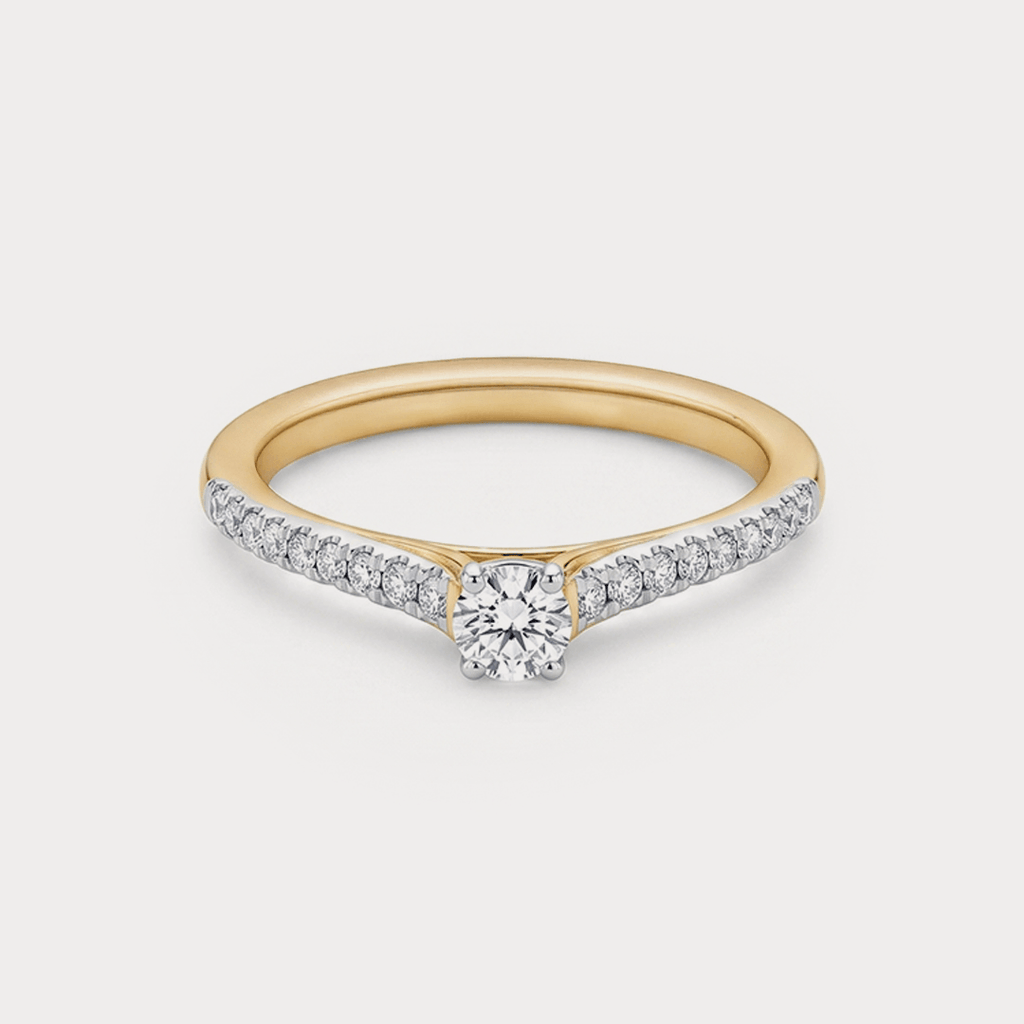 Feather Diamond Ring