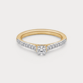 Feather Diamond Ring
