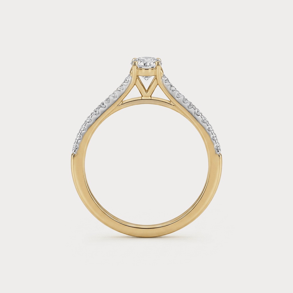 Feather Diamond Ring