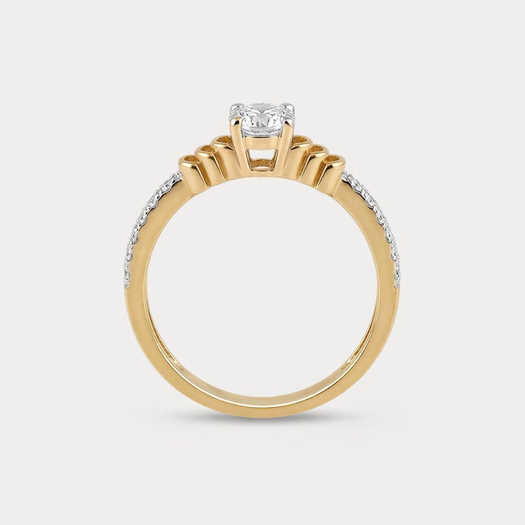Moonlit Mini-Solitaire Diamond Ring