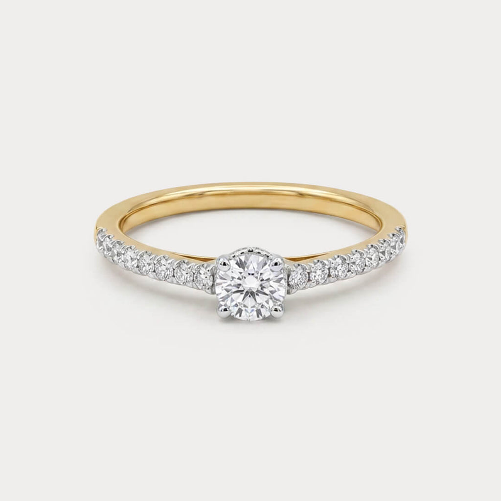 Sunveil Mini-Solitaire Diamond Ring