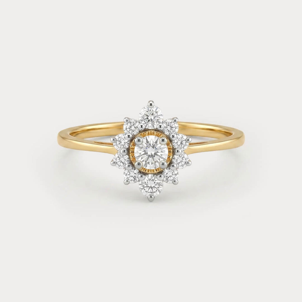 Meadowgold Floral Nakshatra Diamond Ring