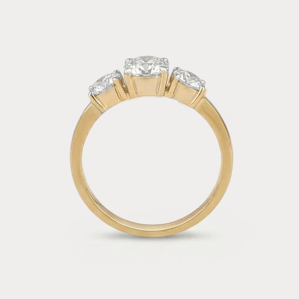 Firegleam Mini-Solitaire Diamond Ring