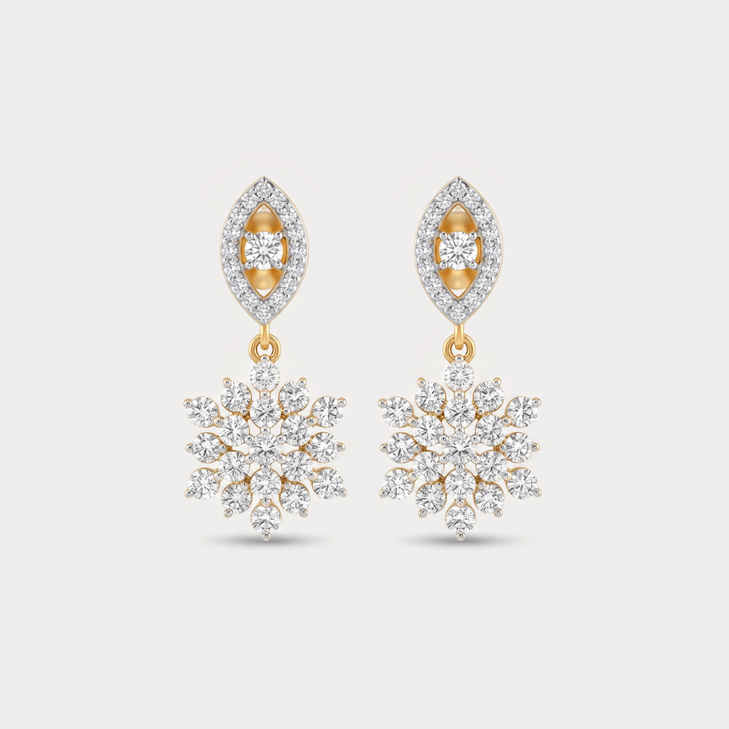 Featherweight Drop Diamond Earrings