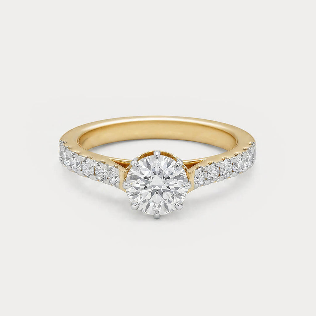 Crownwork Solitaire Diamond Ring