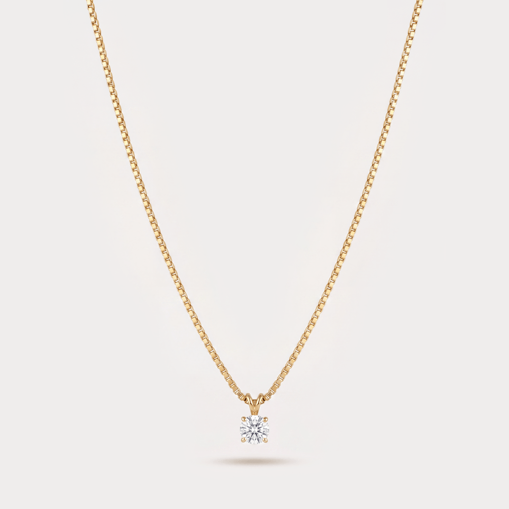 Lumière Solitaire Diamond Pendant Chain