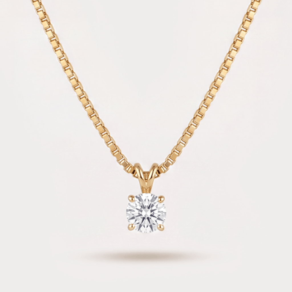 Lumière Solitaire Diamond Pendant Chain