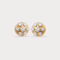 Vine Floral Nakshatra Diamond Earrings