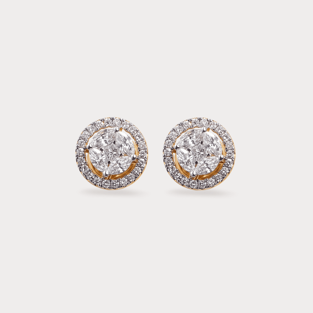 Sunbeam Halo Diamond Studs