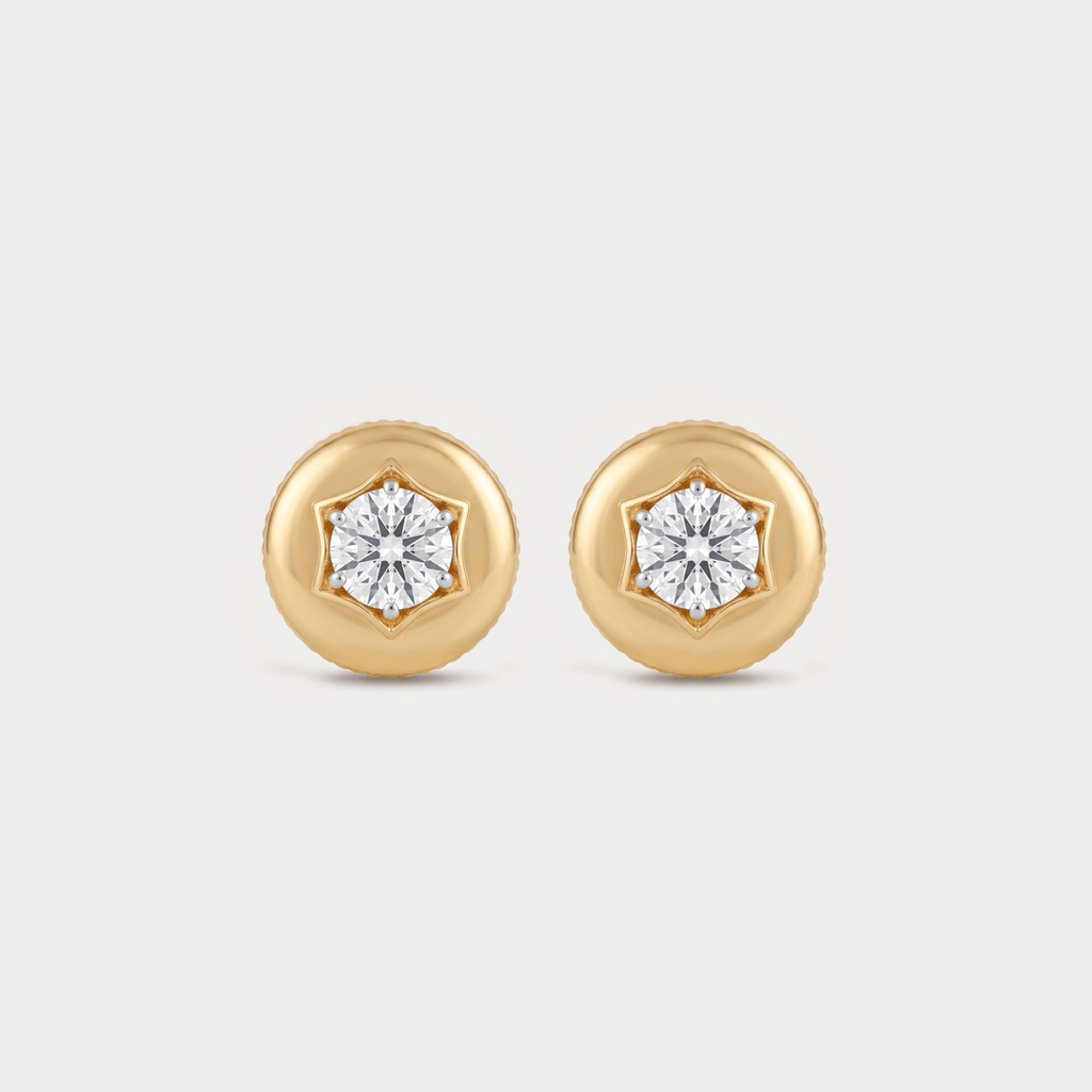 Hexagon Diamond Studs