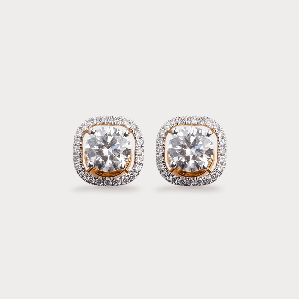 Sparklet Halo Diamond Earrings