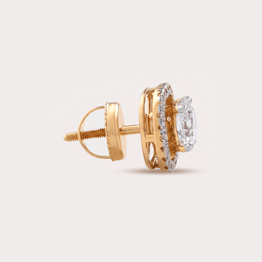 Sparklet Halo Diamond Earrings