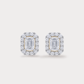 Shimmerwave Halo Diamond Studs