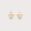 Pear & Round Diamond Studs