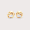 Oval Swirl Diamond Studs