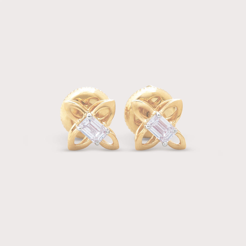 Emerald Clover Diamond Studs