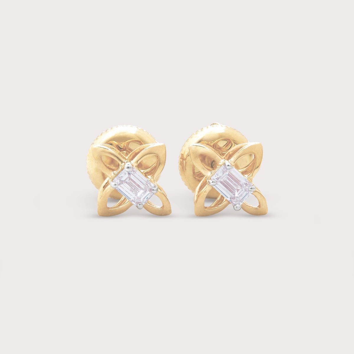 Emerald Clover Diamond Studs