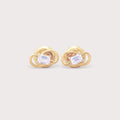 Emerald Swirl Diamond Studs