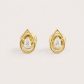 Double Teardrop Diamond Studs