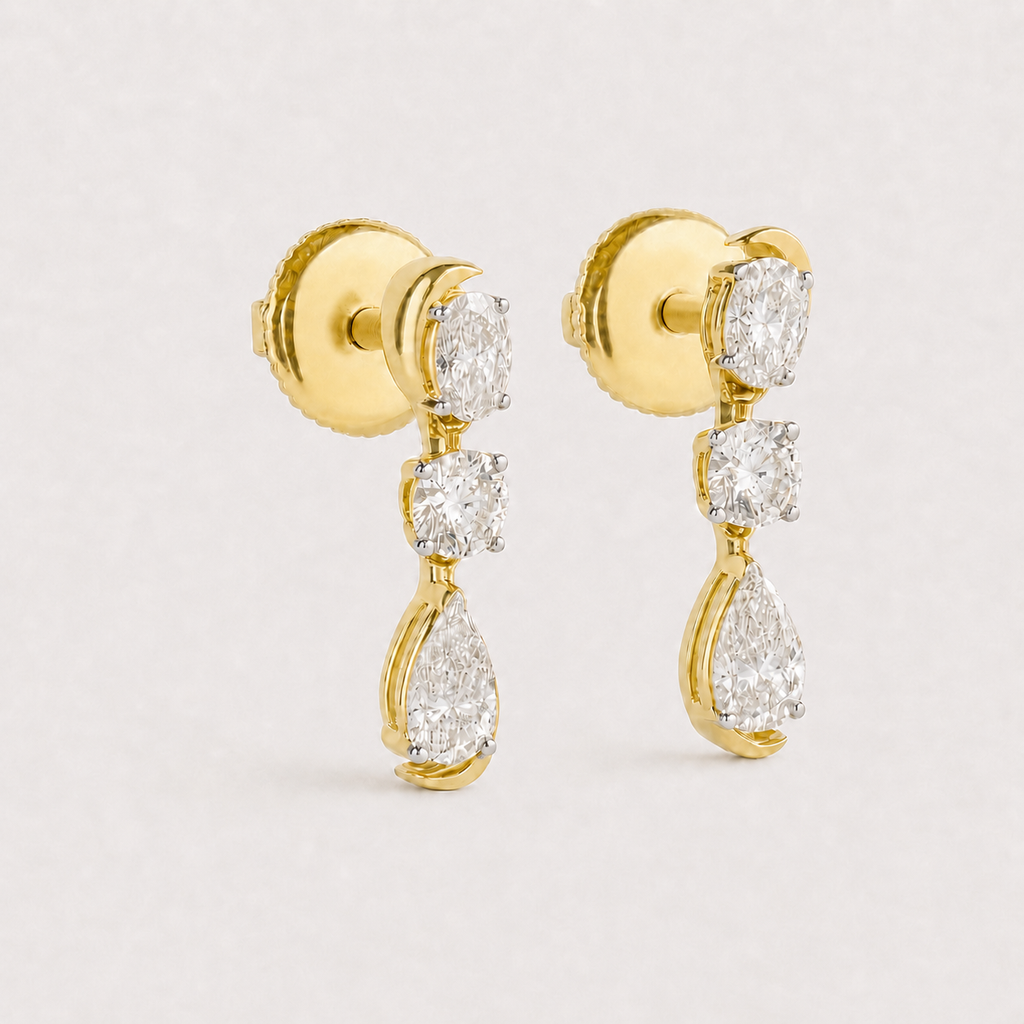Zephyr Diamond Drop Earrings