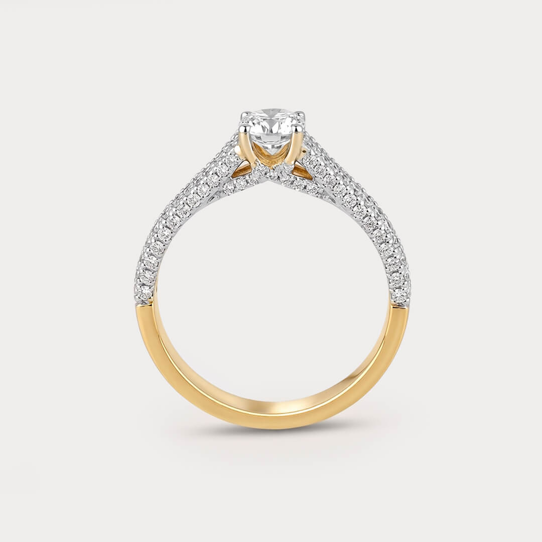 Cherishwood Mini-Solitaire Diamond Ring