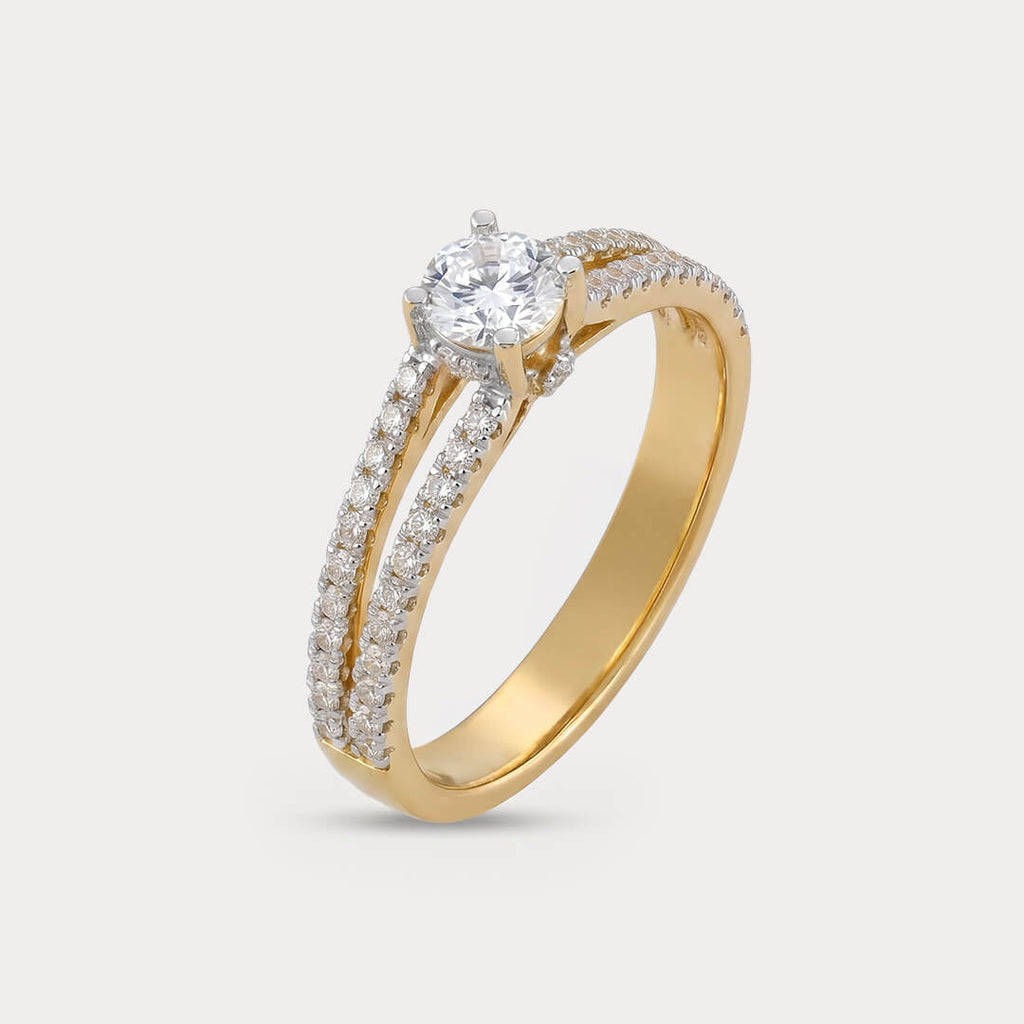 Cherishwood Mini-Solitaire Diamond Ring