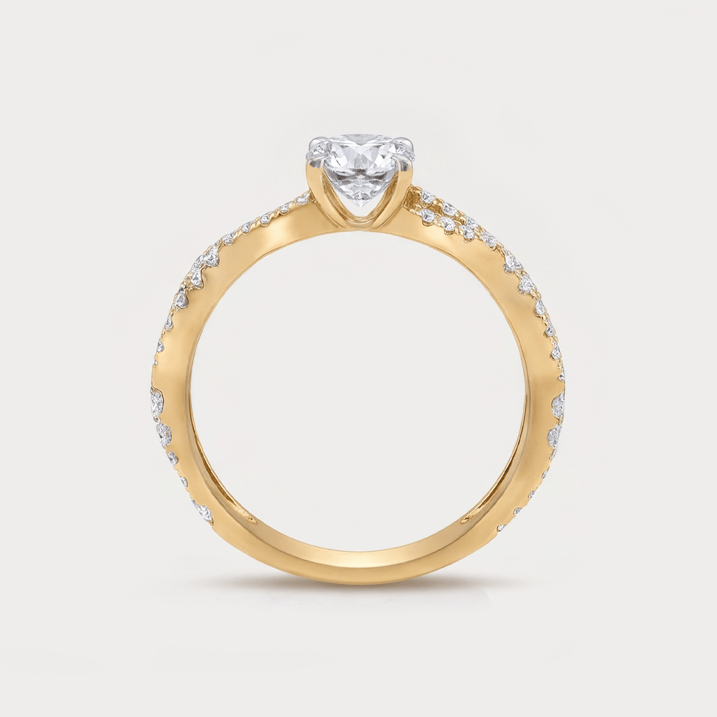 Maple Solitaire Diamond Ring