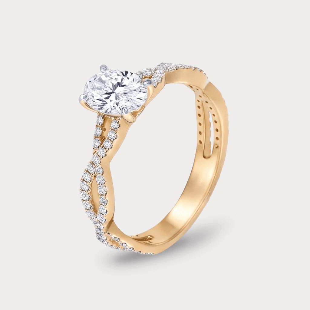 Maple Solitaire Diamond Ring