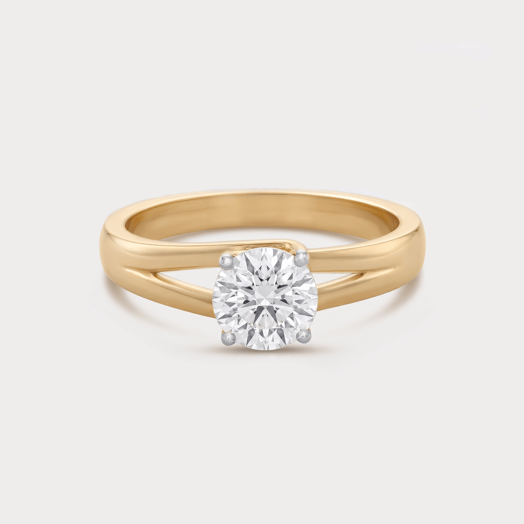 Clover Solitaire Diamond Ring