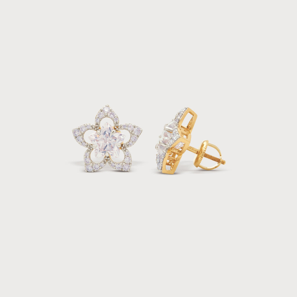 Orchid Halo Diamond Studs