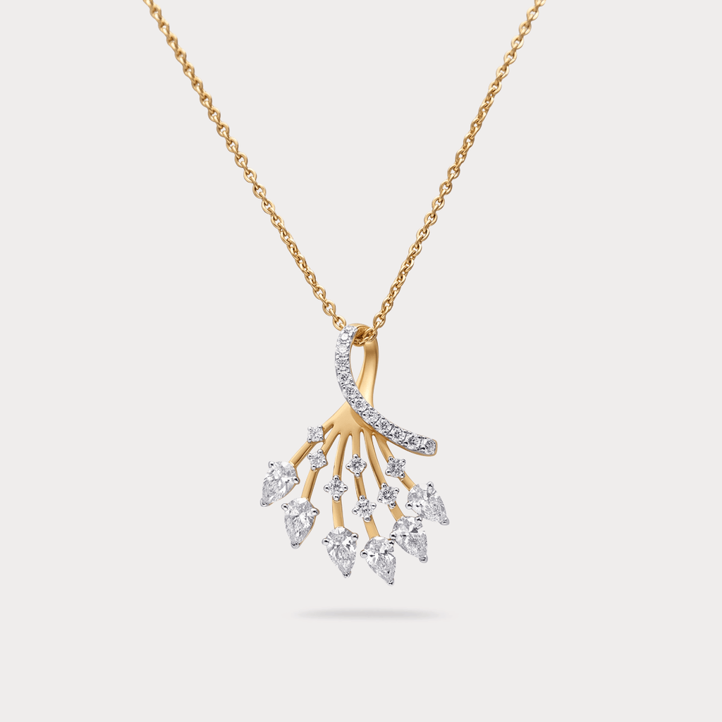 Nebulyn Floral Cluster Diamond Pendant Chain