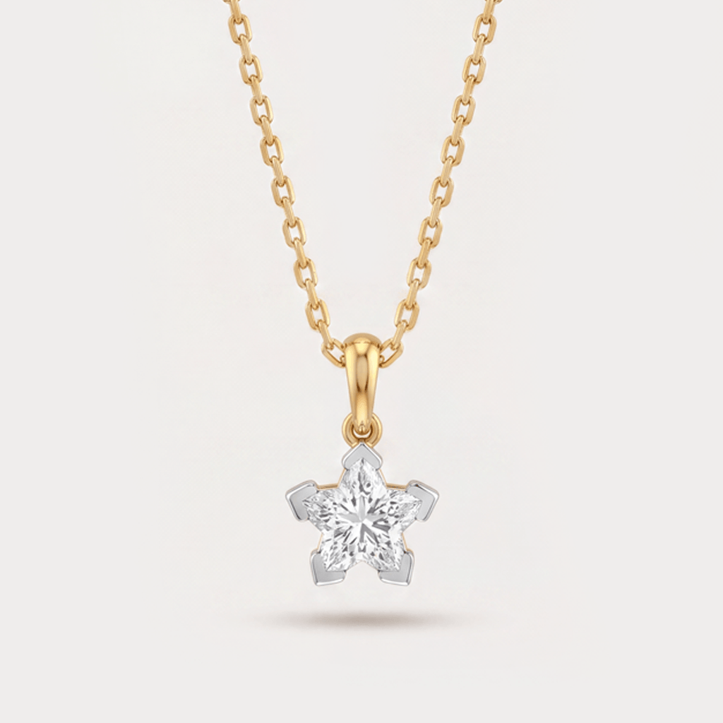 The Aukera Orchid Rareté Solitaire Diamond Pendant Chain
