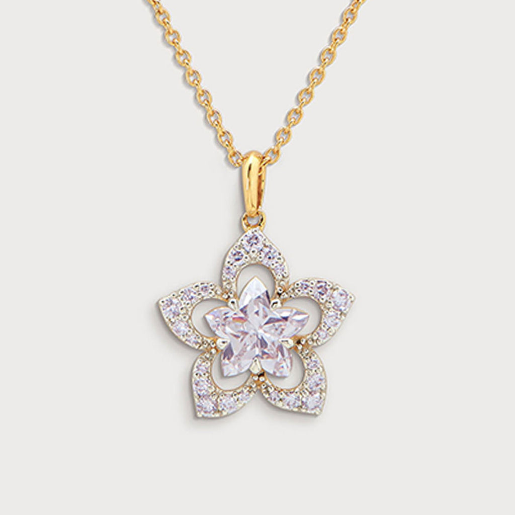Orchid Halo Diamond Pendant