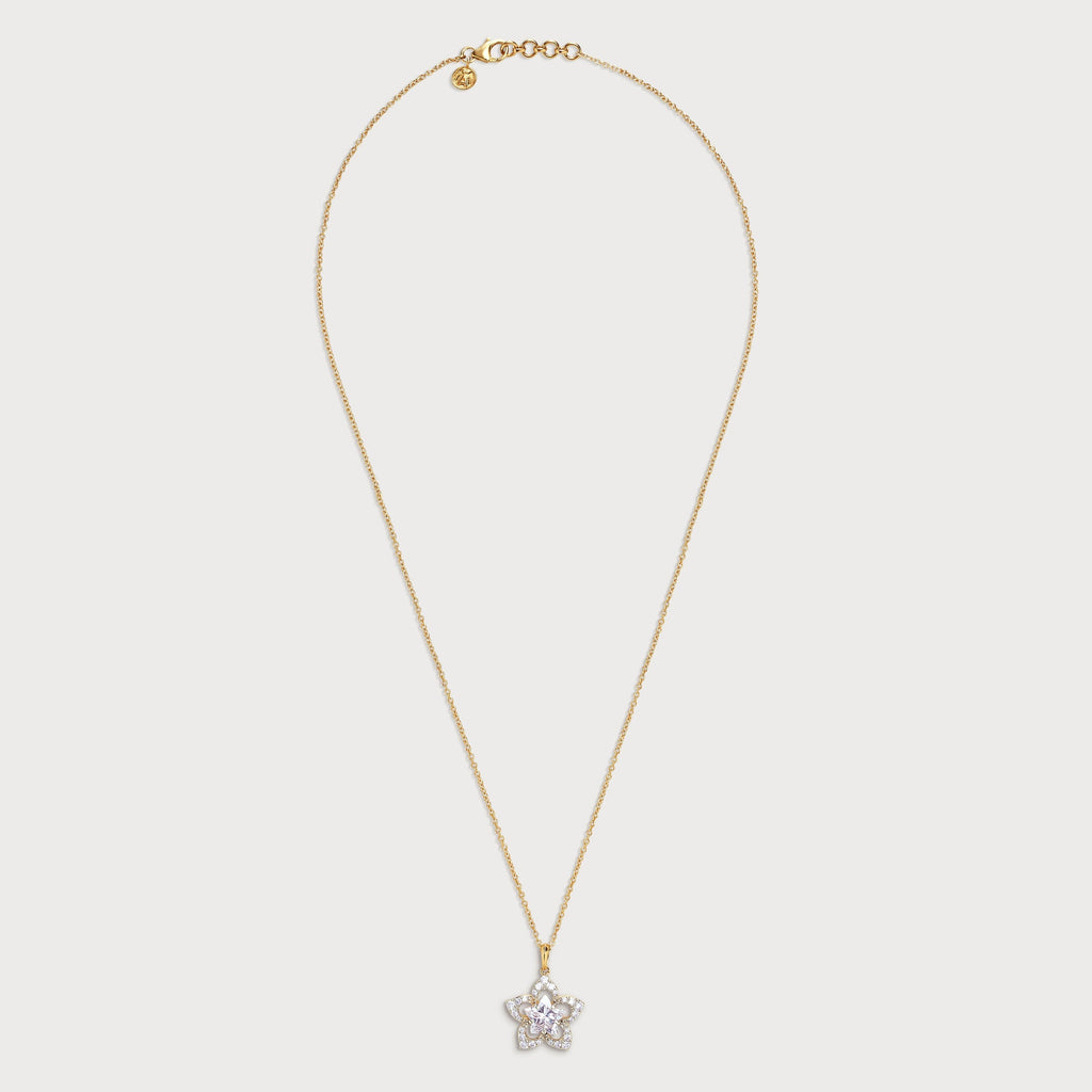 Orchid Halo Diamond Pendant
