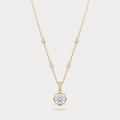 Prestine Extra Brilliant Solitaire Diamond Pendant Chain