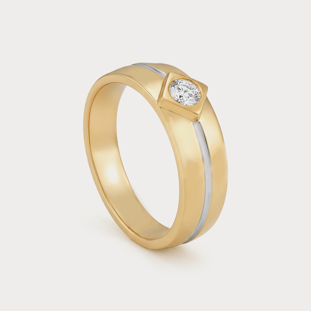 Badge Diamond Men's Ring