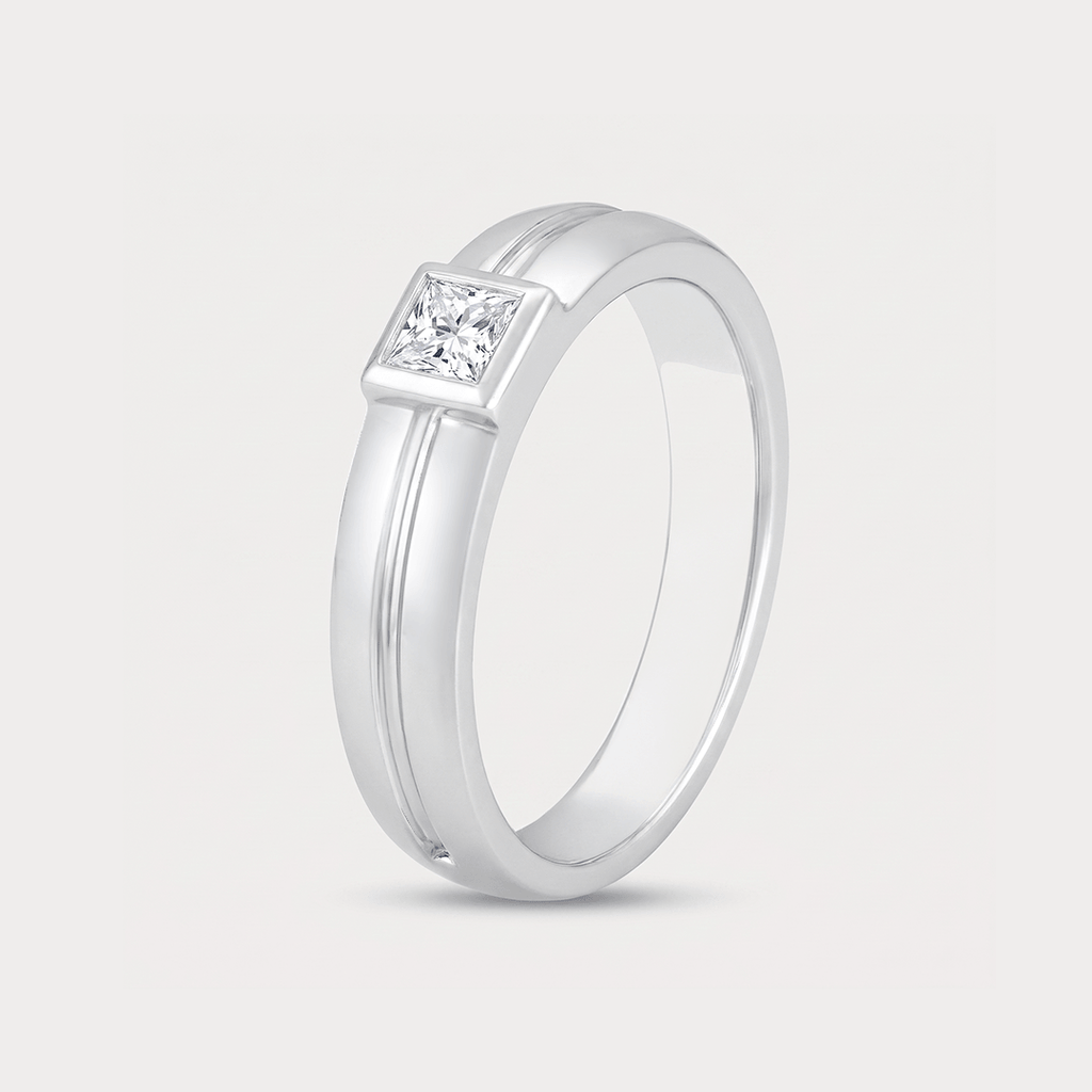 Full Moon Diamond Men's Ring