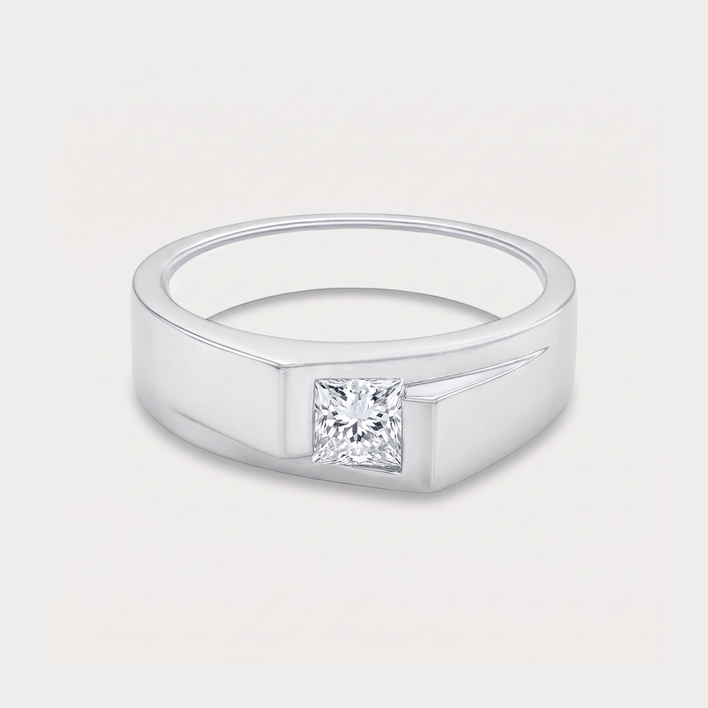 New Moon Diamond Men's Ring