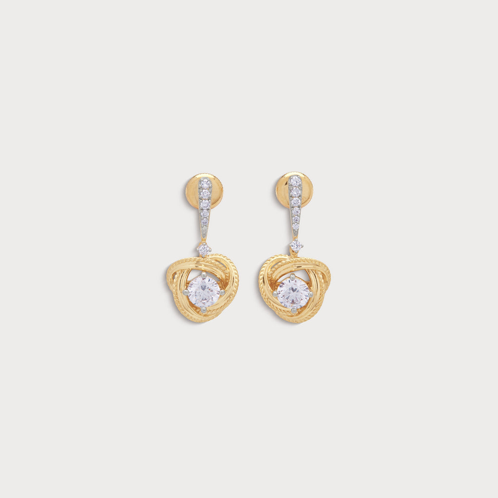 The Ribbon Chain Drop Earrings From The Promise Knot Collection