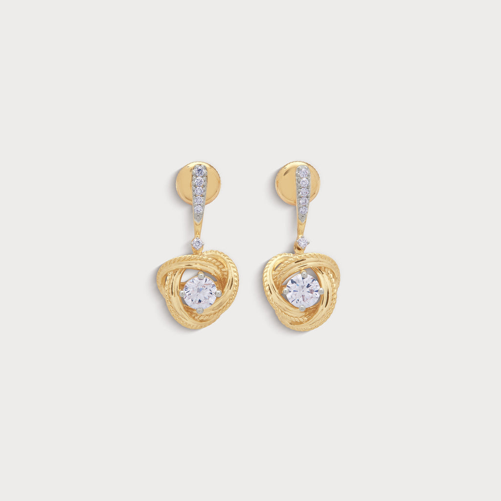 The Ribbon Drop Earrings From The Promise Knot Collection